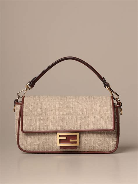 fendi white baguette bag.